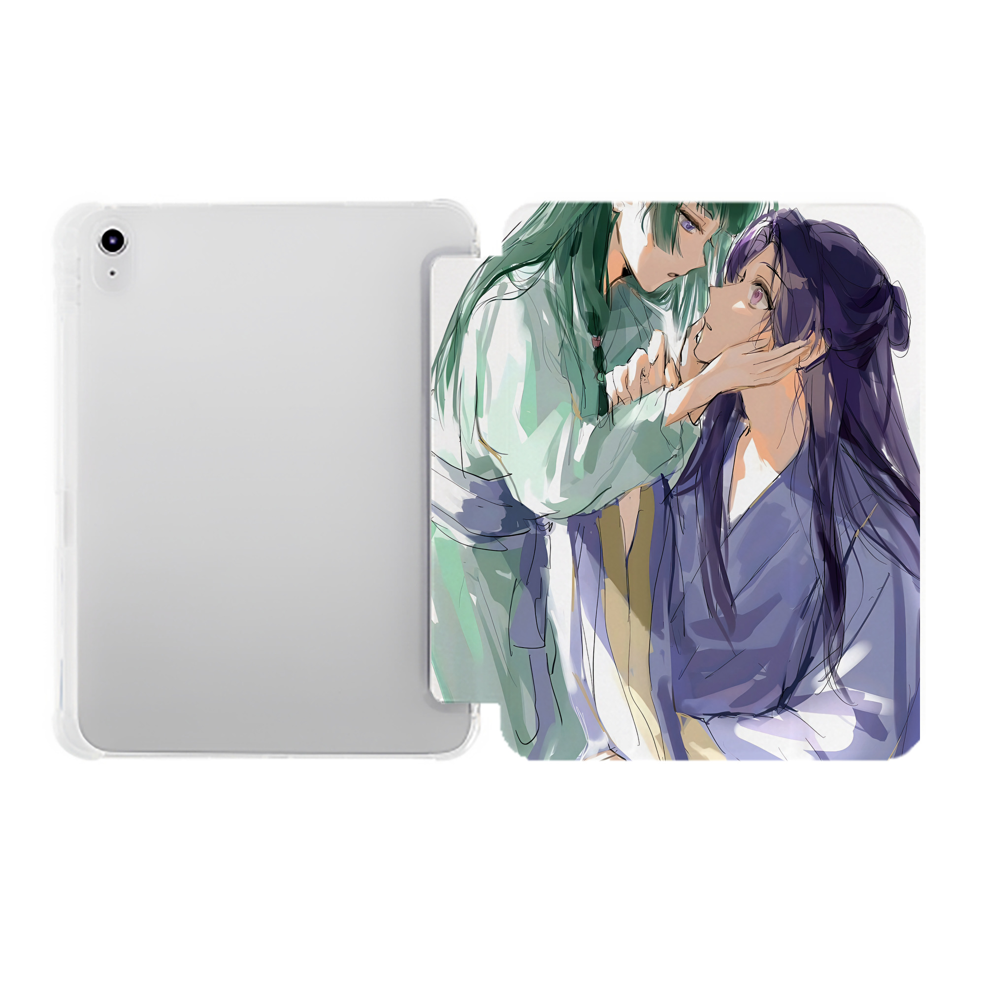 （画像用） 薬屋のひとりごと The Apothecary Diaries IPad ケース ペン収納付き 三つ折りスタンド PUレザー×シリコン 対応機種9.5/10.5/10.9インチ